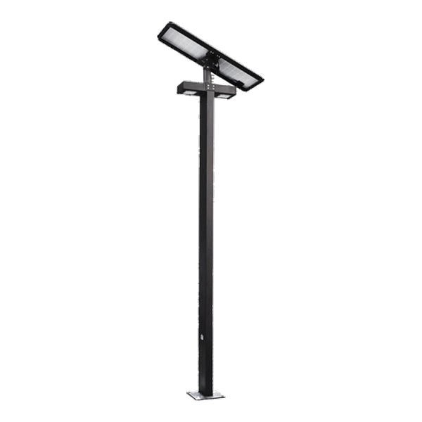 Solar garden lamp double head